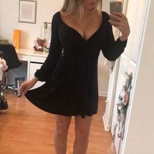 Black off the shoulder dress